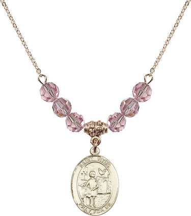 Collar de piedra natal de San Vito | 1,9 cm | Cuentas de 6 mm