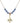 Fleur de Lis Birthstone Necklace | 3/4 inch | 6mm Beads  Light Sapphire 14kt Gold Filled
