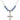 Crucifix Birthstone Necklace | 1 1/8 inch | 6mm Beads  Light Sapphire Sterling Silver