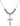 Crucifix Birthstone Necklace | 1 1/8 inch | 6mm Beads  Light Sapphire Sterling Silver