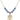 Saint Christopher Birthstone Necklace | 3/4 inch | 6mm Beads  Light Sapphire 14kt Gold Filled