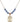 Saint Christopher Birthstone Necklace | 3/4 inch | 6mm Beads  Light Sapphire 14kt Gold Filled