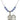 Divine Mercy Birthstone Necklace | 7/8 inch | 6mm Beads  Light Sapphire Sterling Silver
