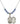 Divine Mercy Birthstone Necklace | 7/8 inch | 6mm Beads  Light Sapphire Sterling Silver