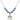 Saint Dominic de Guzman Birthstone Necklace | 3/4 inch | 6mm Beads  Light Sapphire Sterling Silver