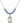 Saint Dominic de Guzman Birthstone Necklace | 3/4 inch | 6mm Beads  Light Sapphire Sterling Silver