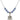 Saint Margaret Mary Alacoque Birthstone Necklace | 3/4 inch  Light Sapphire Sterling Silver