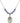 Saint Margaret Mary Alacoque Birthstone Necklace | 3/4 inch  Light Sapphire Sterling Silver
