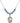 Saint Bonaventure Birthstone Necklace | 3/4 inch | 6mm Beads  Light Sapphire Sterling Silver