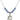 Saint Veronica Birthstone Necklace | 3/4 inch | 6mm Beads  Light Sapphire Sterling Silver
