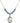 Saint Veronica Birthstone Necklace | 3/4 inch | 6mm Beads  Light Sapphire Sterling Silver
