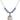 Saint Agnes of Rome Birthstone Necklace | 3/4 inch | 6mm Beads  Light Sapphire Sterling Silver