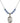 Saint Agnes of Rome Birthstone Necklace | 3/4 inch | 6mm Beads  Light Sapphire Sterling Silver
