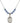 Saint Barnabas Birthstone Necklace | 3/4 inch | 6mm Beads  Light Sapphire Sterling Silver