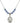 Saint Bernard of Montjoux Birthstone Necklace | 3/4 inch | 6mm Beads  Light Sapphire Sterling Silver