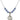 Saint Bernadine of Sienna Birthstone Necklace | 3/4 inch | 6mm Beads  Light Sapphire Sterling Silver