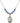 Saint Bernadine of Sienna Birthstone Necklace | 3/4 inch | 6mm Beads  Light Sapphire Sterling Silver