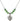 Saint Christopher Birthstone Necklace | 5/8 inch | 6mm Beads  Peridot Sterling Silver