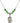 Saint George Birthstone Necklace | 3/4 inch | 6mm Beads  Peridot Sterling Silver
