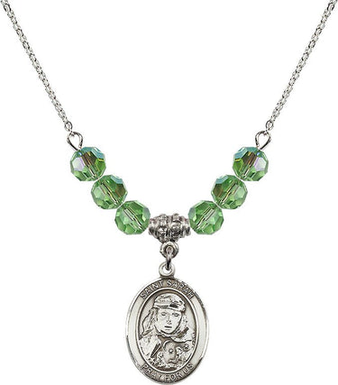 Saint Sarah Birthstone Necklace | 3/4 inch | 6mm Beads