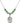 Saint Christopher Birthstone Necklace | 3/4 inch | 6mm Beads  Peridot Sterling Silver
