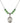 Our Lady of Guadalupe Birthstone Necklace | 3/4 inch | 6mm Beads  Peridot Sterling Silver