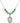 Our Lady of Lourdes Birthstone Necklace | 3/4 inch | 6mm Beads  Peridot Sterling Silver