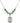 Saint Sebastian Birthstone Necklace | 3/4 inch | 6mm Beads  Peridot Sterling Silver