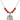 Saint Florian Birthstone Necklace | 3/4 inch | 6mm Beads  Ruby Sterling Silver