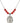Saint Florian Birthstone Necklace | 3/4 inch | 6mm Beads  Ruby Sterling Silver