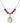 Divine Mercy Birthstone Necklace | 3/4 inch | 6mm Beads  Ruby Sterling Silver