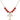 Cross Birthstone Necklace | 3/4 inch | 6mm Beads  Ruby 14kt Gold Filled