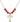 Cross Birthstone Necklace | 3/4 inch | 6mm Beads  Ruby 14kt Gold Filled