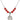 Saint Gabriel the Archangel Birthstone Necklace | 3/4 inch | 6mm Beads  Ruby Sterling Silver