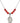 Saint Gabriel the Archangel Birthstone Necklace | 3/4 inch | 6mm Beads  Ruby Sterling Silver