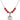 Saint Emily de Vialar Birthstone Necklace | 3/4 inch | 6mm Beads  Ruby Sterling Silver