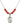 Saint Emily de Vialar Birthstone Necklace | 3/4 inch | 6mm Beads  Ruby Sterling Silver