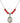 Saint Victoria Birthstone Necklace | 3/4 inch | 6mm Beads  Ruby Sterling Silver