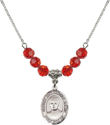 Blessed Jose Sanchez del Rio Birthstone Necklace | 3/4 inch