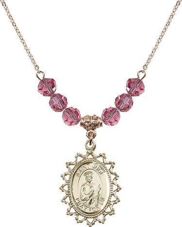 St. Jude Birthstone Necklace | 1 inch | 6mm Beads