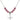 Cross Birthstone Necklace | 3/4 inch | 6mm Beads  Rose Sterling Silver