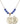 Saint Michael the Archangel Birthstone Necklace | 7/8 inch | 6mm Beads  Sapphire 14kt Gold Filled