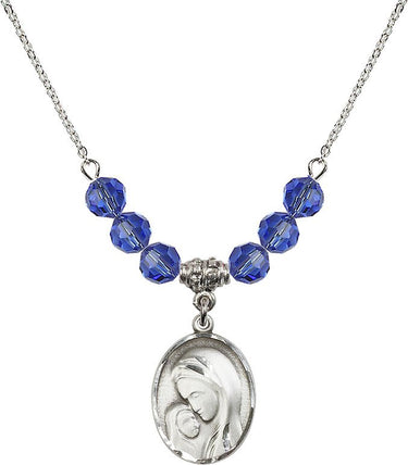 Madonna Birthstone Necklace for Women | 3/4 inch | 6mm Beads