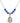 Miraculous Medal Birthstone Necklace | 3/4 inch | 6mm Beads  Sapphire Sterling Silver