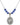 Miraculous Medal Birthstone Necklace | 1 inch | 6mm Beads  Sapphire Sterling Silver