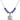Saint Michael the Archangel Birthstone Necklace | 3/4 inch | 6mm Beads  Sapphire Sterling Silver