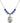 Saint Michael the Archangel Birthstone Necklace | 3/4 inch | 6mm Beads  Sapphire Sterling Silver