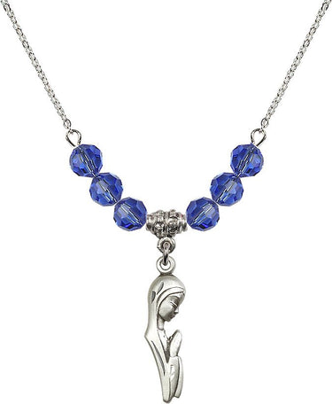 Madonna Birthstone Necklace | 1 inch | 6mm Beads