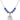 Saint Helen Birthstone Necklace | 3/4 inch | 6mm Beads  Sapphire Sterling Silver