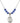 Saint Helen Birthstone Necklace | 3/4 inch | 6mm Beads  Sapphire Sterling Silver